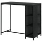 vidaXL Mesa bar estante almacenaje 120x60x110cm ratán sintético negro vidaXL Mesa bar estante almacenaje 120x60x110cm ratán sintético negro