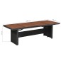 vidaXL Mesa de jardín ratán sintético madera acacia maciza 240x90x74cm vidaXL Mesa de jardín ratán sintético madera acacia maciza 240x90x74cm