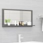 vidaXL Espejo de baño madera contrachapada gris brillo 80x10,5x37 cm vidaXL Espejo de baño madera contrachapada gris brillo 80x10,5x37 cm