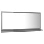 vidaXL Espejo de baño madera contrachapada gris brillo 80x10,5x37 cm vidaXL Espejo de baño madera contrachapada gris brillo 80x10,5x37 cm