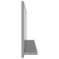 vidaXL Espejo de baño madera contrachapada gris brillo 80x10,5x37 cm vidaXL Espejo de baño madera contrachapada gris brillo 80x10,5x37 cm