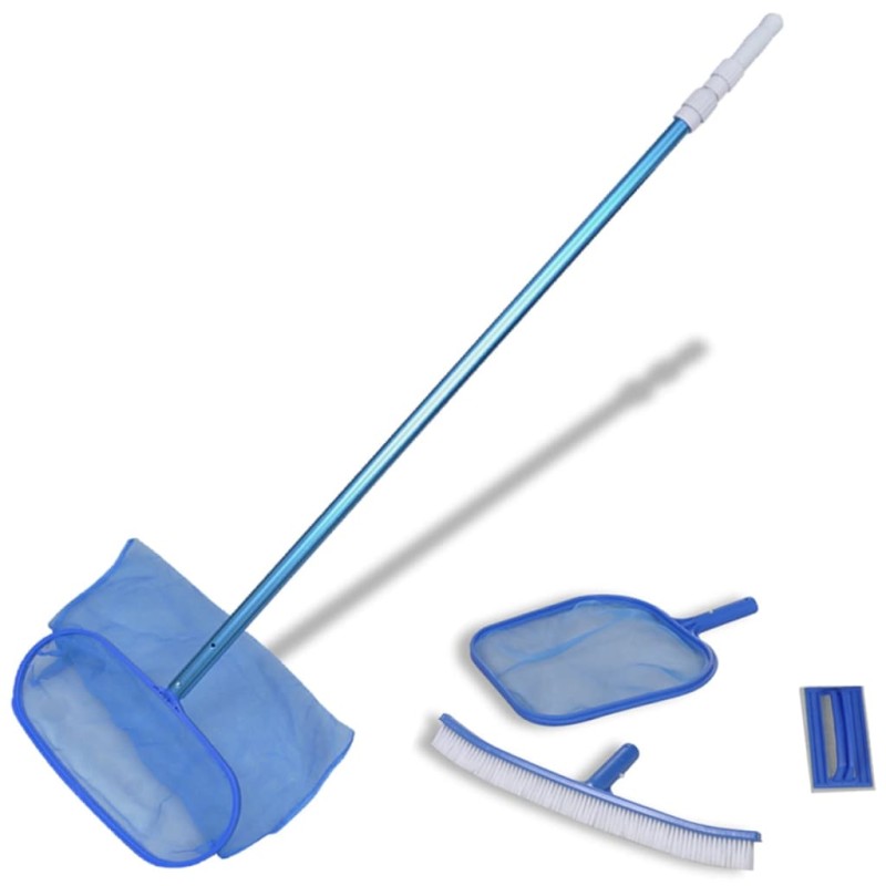 Conjunto De Limpieza De Piscina - Cepillo 2 Recojehojas 1 Mango Conjunto De Limpieza De Piscina - Cepillo 2 Recojehojas 1 Mango
