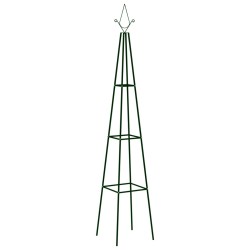 vidaXL Soporte plantas trepadoras 2 ud hierro verde oscuro 35x35x195cm 