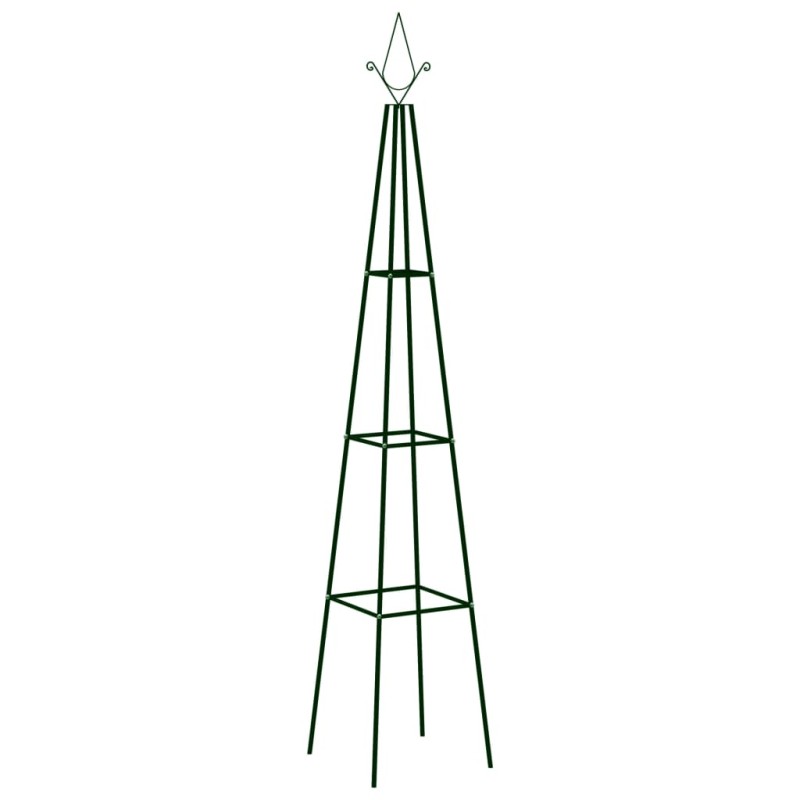 vidaXL Soporte plantas trepadoras 2 ud hierro verde oscuro 35x35x195cm vidaXL Soporte plantas trepadoras 2 ud hierro verde oscuro 35x35x195cm