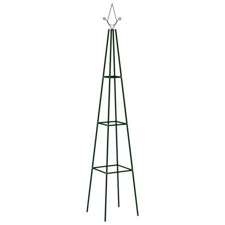 vidaXL Soporte plantas trepadoras 2 ud hierro verde oscuro 35x35x195cm 