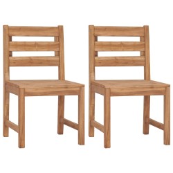 vidaXL Sillas de jardín 2 unidades madera maciza de teca