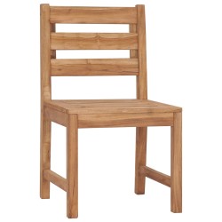vidaXL Sillas de jardín 2 unidades madera maciza de teca