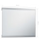 vidaXL Espejo de pared de baño con LED y sensor táctil 80x60 cm vidaXL Espejo de pared de baño con LED y sensor táctil 80x60 cm