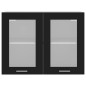 vidaXL Armario colgante cocina contrachapada negro 80x31x60 cm vidaXL Armario colgante cocina contrachapada negro 80x31x60 cm