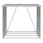 vidaXL Casetilla para leña acero galvanizado gris 163x83x154 cm vidaXL Casetilla para leña acero galvanizado gris 163x83x154 cm