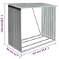 vidaXL Casetilla para leña acero galvanizado gris 163x83x154 cm vidaXL Casetilla para leña acero galvanizado gris 163x83x154 cm