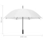 vidaXL Paraguas blanco 130cm vidaXL Paraguas blanco 130cm