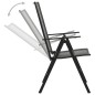vidaXL Sillas plegables de malla de acero 4 unidades gris antracita vidaXL Sillas plegables de malla de acero 4 unidades gris antracita