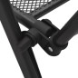 vidaXL Sillas plegables de malla de acero 4 unidades gris antracita vidaXL Sillas plegables de malla de acero 4 unidades gris antracita
