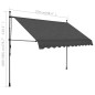 vidaXL Toldo manual retráctil con LED gris antracita 250 cm vidaXL Toldo manual retráctil con LED gris antracita 250 cm