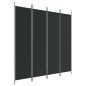 vidaXL Biombo divisor de 4 paneles de tela negro 200x200 cm vidaXL Biombo divisor de 4 paneles de tela negro 200x200 cm