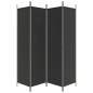 vidaXL Biombo divisor de 4 paneles de tela negro 200x200 cm vidaXL Biombo divisor de 4 paneles de tela negro 200x200 cm