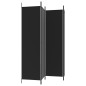 vidaXL Biombo divisor de 4 paneles de tela negro 200x200 cm vidaXL Biombo divisor de 4 paneles de tela negro 200x200 cm