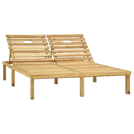 vidaXL Tumbona doble de madera de pino impregnada verde