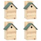 vidaXL Casa para pájaros 4 unidades madera de abeto 23x19x33 cm vidaXL Casa para pájaros 4 unidades madera de abeto 23x19x33 cm