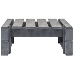 vidaXL Otomana de palés para jardín madera gris
