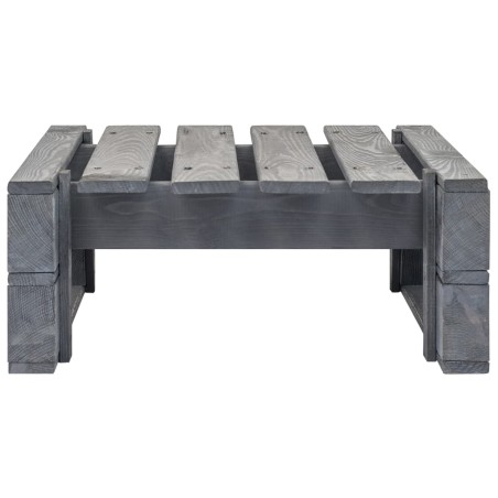 vidaXL Otomana de palés para jardín madera gris