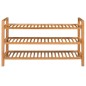 vidaXL Zapatero con 3 estantes madera maciza de roble 100x27x60 cm vidaXL Zapatero con 3 estantes madera maciza de roble 100x27x60 cm