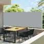 vidaXL Toldo lateral retráctil para patio gris 600x160 cm vidaXL Toldo lateral retráctil para patio gris 600x160 cm