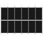 vidaXL Biombo divisor de 6 paneles de tela negro 300x200 cm vidaXL Biombo divisor de 6 paneles de tela negro 300x200 cm