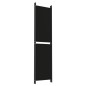 vidaXL Biombo divisor de 6 paneles de tela negro 300x200 cm vidaXL Biombo divisor de 6 paneles de tela negro 300x200 cm