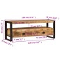 vidaXL Mueble para TV madera maciza de mango 120x35x45 cm vidaXL Mueble para TV madera maciza de mango 120x35x45 cm