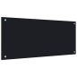 vidaXL Protección salpicaduras cocina vidrio templado negro 90x40 cm