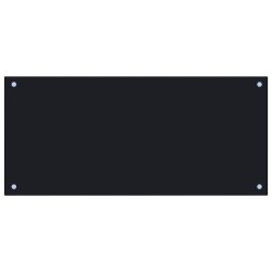 vidaXL Protección salpicaduras cocina vidrio templado negro 90x40 cm