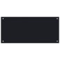 vidaXL Protección salpicaduras cocina vidrio templado negro 90x40 cm