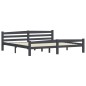 vidaXL Estructura de cama madera maciza pino gris oscuro 200x200 cm vidaXL Estructura de cama madera maciza pino gris oscuro 200x200 cm