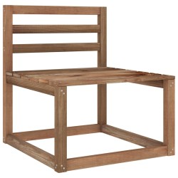 vidaXL Sofás centrales de palés jardín 2 uds madera impregnada marrón