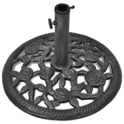 vidaXL Base de sombrilla de hierro fundido 12 kg 48 cm