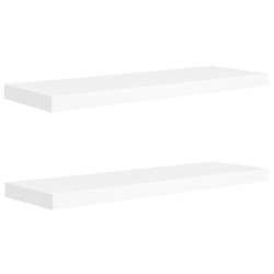 vidaXL Estantes flotantes de pared 2 uds MDF blanco 80x23,5x3,8 cm