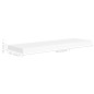 vidaXL Estantes flotantes de pared 2 uds MDF blanco 80x23,5x3,8 cm vidaXL Estantes flotantes de pared 2 uds MDF blanco 80x23,5x3,8 cm
