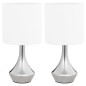 vidaXL Lámparas de mesa táctiles 2 unidades blanco E14 vidaXL Lámparas de mesa táctiles 2 unidades blanco E14