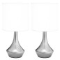vidaXL Lámparas de mesa táctiles 2 unidades blanco E14 vidaXL Lámparas de mesa táctiles 2 unidades blanco E14