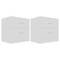 vidaXL Mesitas de noche 2 uds madera contrachapada blanco 40x30x40 cm