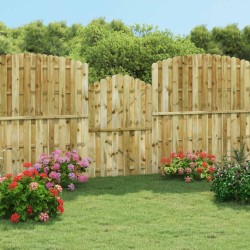 vidaXL Puerta de valla de madera de pino impregnada 100x150 cm