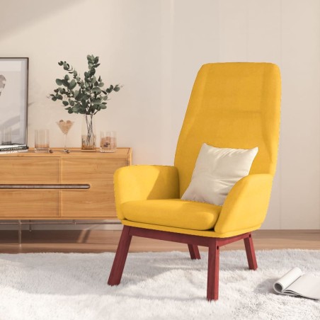 vidaXL Sillón de relax de tela amarillo mostaza