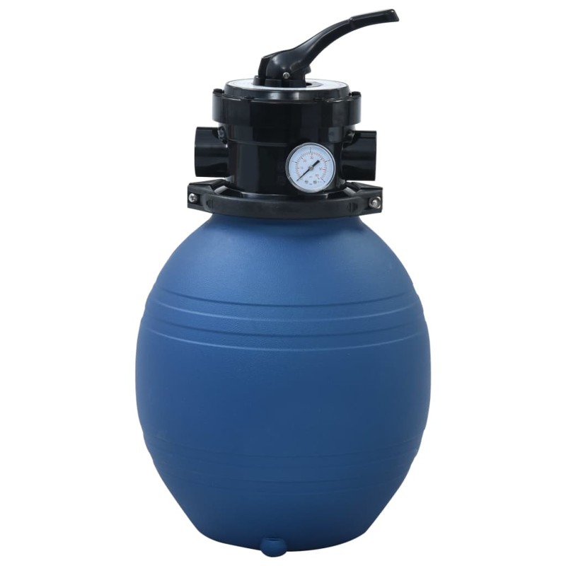 vidaXL Filtro de arena piscina con válvula de 4 posiciones azul 300 mm vidaXL Filtro de arena piscina con válvula de 4 posiciones azul 300 mm