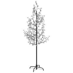vidaXL Árbol LED con flor de cerezo 220 LED blanco cálido 220 cm