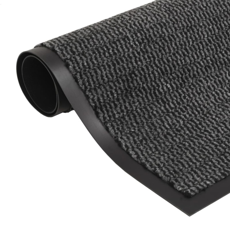 vidaXL Alfombra de entrada rectangular de nudo 80x120 cm antracita vidaXL Alfombra de entrada rectangular de nudo 80x120 cm antracita
