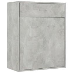 vidaXL Aparador de madera contrachapada gris hormigón 60x30x75 cm