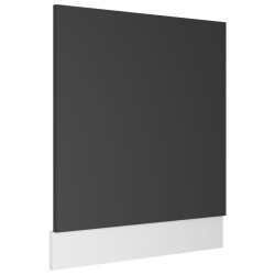 vidaXL Panel para lavavajillas madera contrachapada gris 59,5x3x67 cm