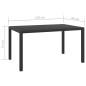 vidaXL Mesa de jardín de aluminio y WPC negra 150x90x74 cm vidaXL Mesa de jardín de aluminio y WPC negra 150x90x74 cm